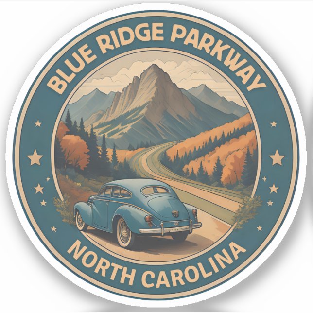 Blue Ridge Parkway Scenic Byway classic car trip (Front)