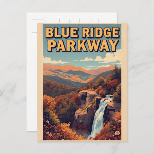 Blue Ridge Parkway Scenic Byway Virginia NC Postcard