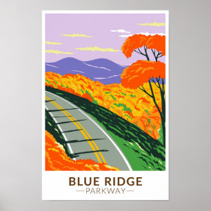 Blue Ridge Parkway Vintage Poster