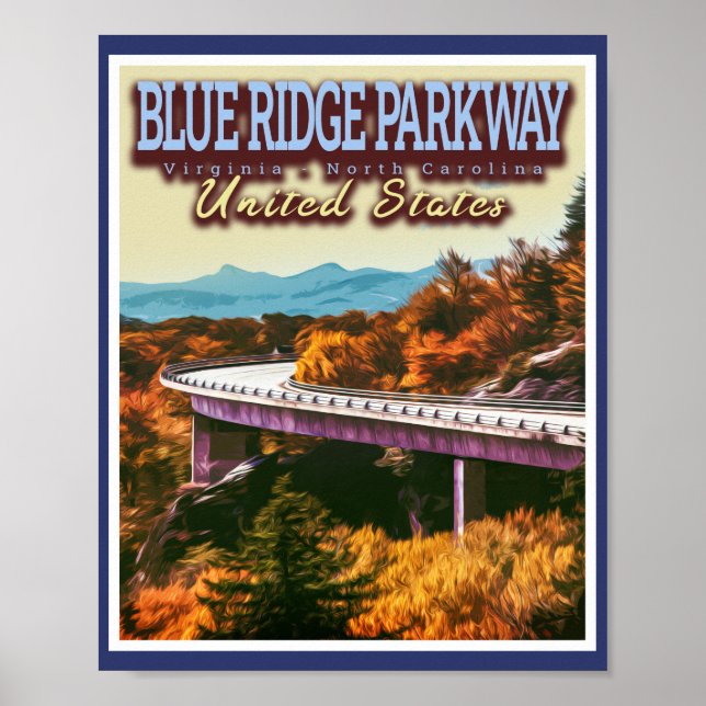 BLUE RIDGE PARKWAY - VIRGINIA - NORTH CAROLINA US POSTER (Front)
