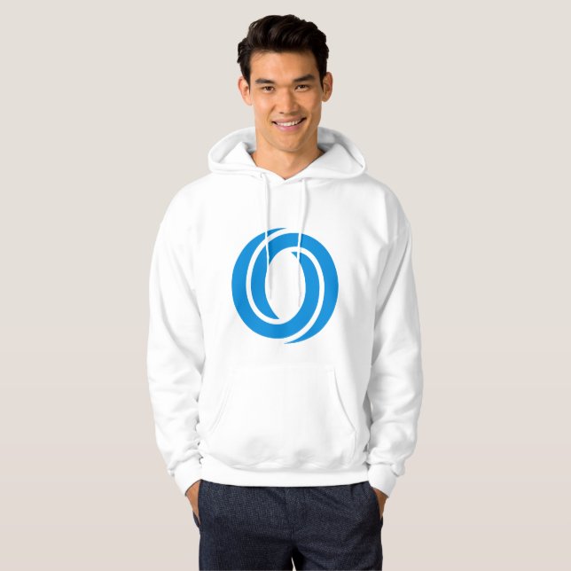 Blue Ring Simple Men's Hoodie  (Front Full)