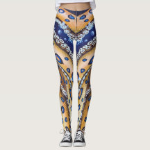 Blue Ring Yellow Octopus Leggings Yoga pants