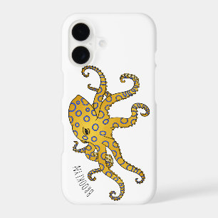 Blue-ringed octopus cartoon illustration