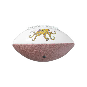 Blue-ringed octopus cartoon illustration american football