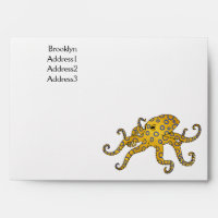 Blue-ringed octopus cartoon illustration