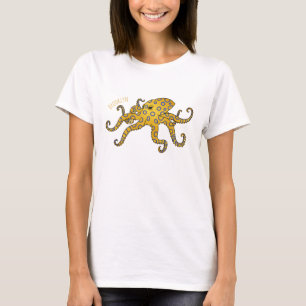 Blue-ringed octopus cartoon illustration  T-Shirt