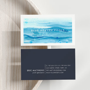 Blue Ripple Pool Care or Swim Business Card