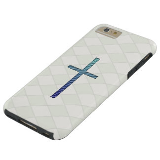 Blue Rippled Cross-Religious Tough iPhone 6 Plus Case