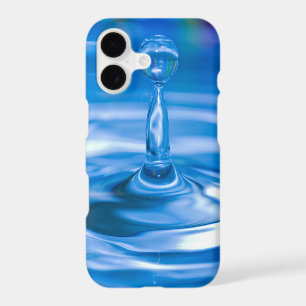 blue rippled water with droplet