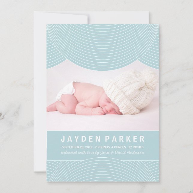BLUE RIPPLES | BIRTH ANNOUNCEMENT (Front)