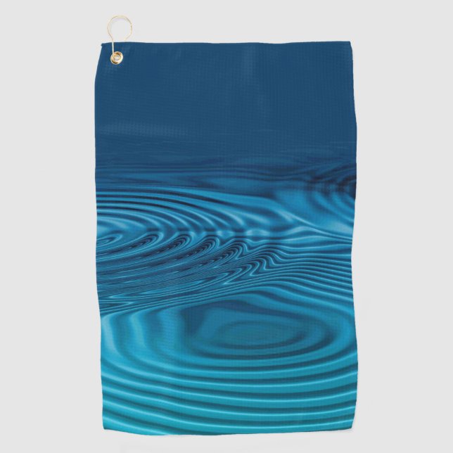 Blue Ripples Golf Towel (Front)