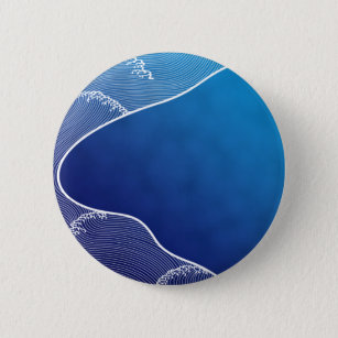 blue river 6 cm round badge