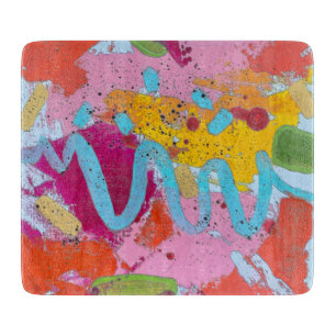 Blue River 6 x 7 Deco Glass Cutting Board
