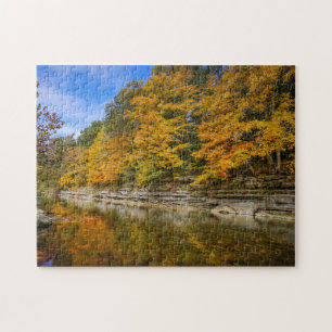 Blue river in the fall jigsaw puzzle