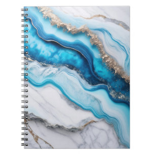 Blue River Marble Notebook