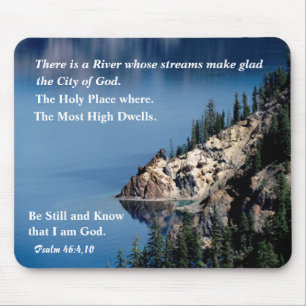 Blue River of God Mousepad. Mouse Mat