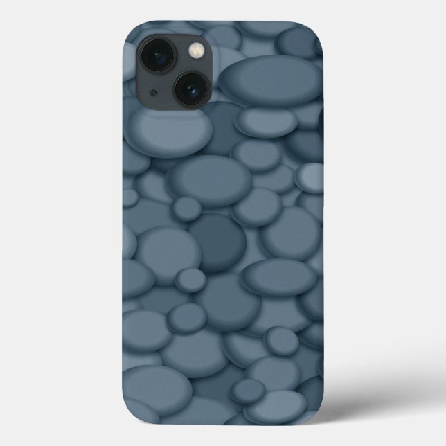 Blue River Rock Pebbles Art Case-Mate iPhone Case (Back)