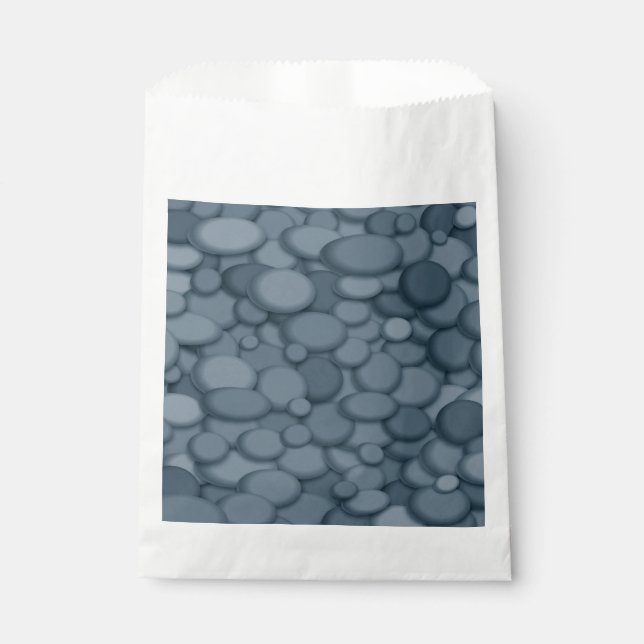 Blue River Rock Pebbles Art Favour Bags (Front)