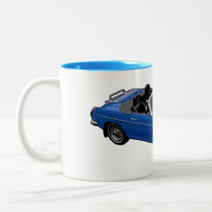 Blue roadster mug