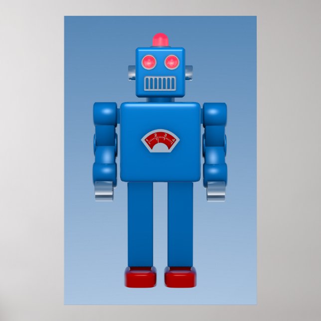 Blue Robot 02 Poster (Front)