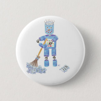 Blue robot button
