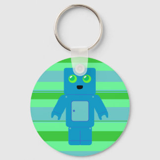 Blue Robot Key Ring