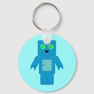 Blue Robot Key Ring