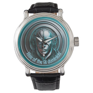 Blue Robot Mask - Rise of the AI dominioN Watch