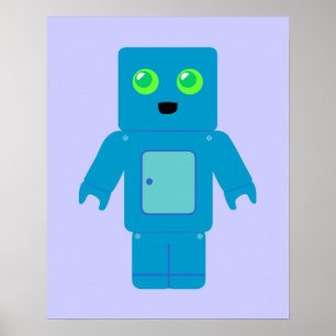 Blue Robot Poster