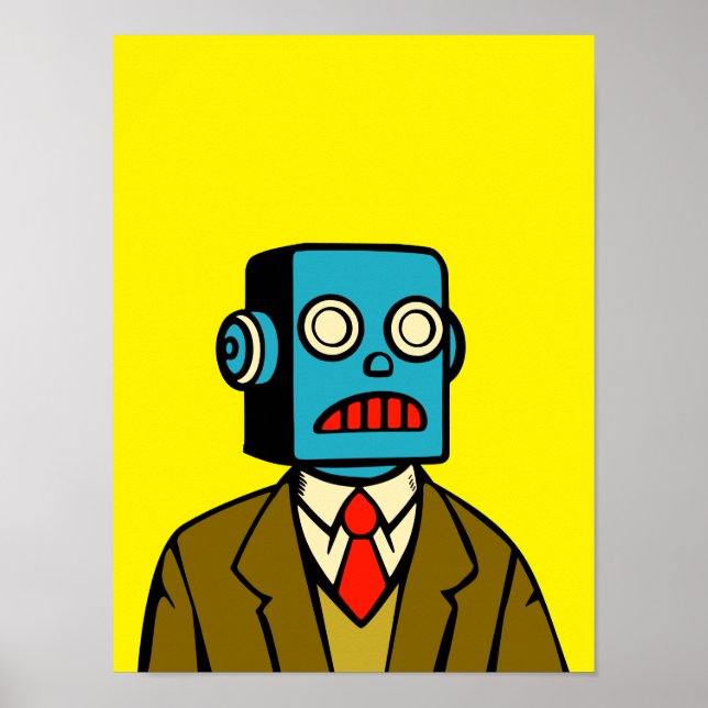 Blue Robot Poster (Front)