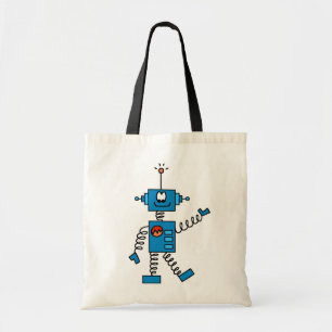 Blue Robot Tshirts and Gifts Tote Bag