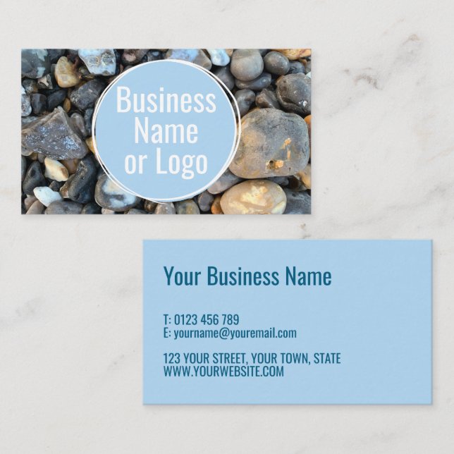 Blue Rock Nature Themed Business Card (Front/Back)