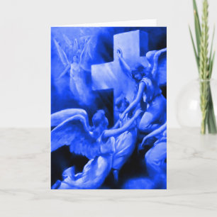 Blue Rock of Ages Card