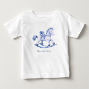 Blue Rocking Horse Baby T-Shirt