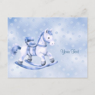 Blue Rocking Horse Postcard