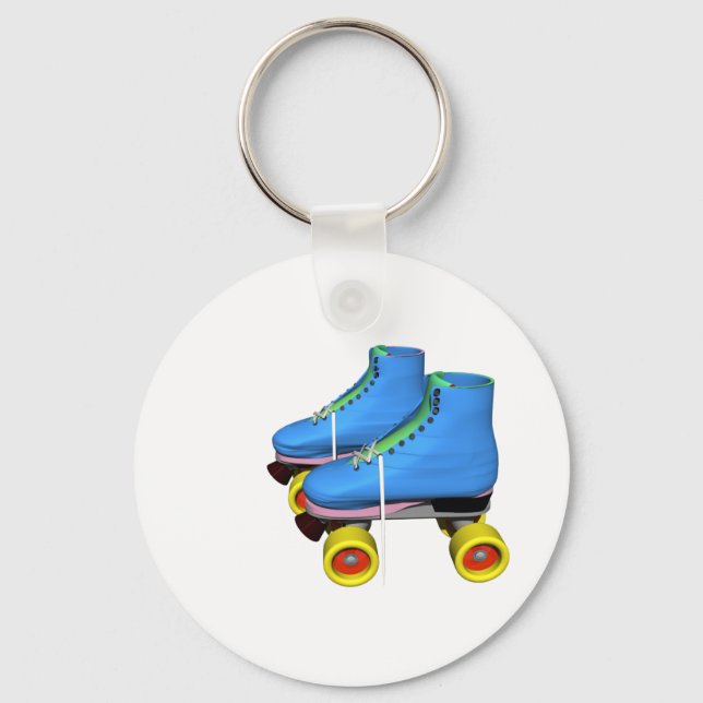 Blue Roller Skates Key Ring (Front)