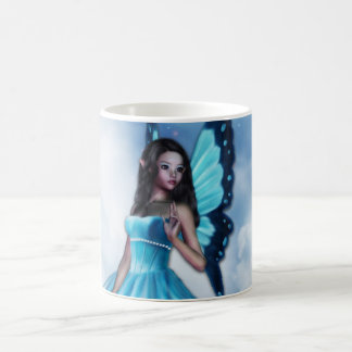 Blue Romantic Butterfly Fairy Coffee Mug V. 2
