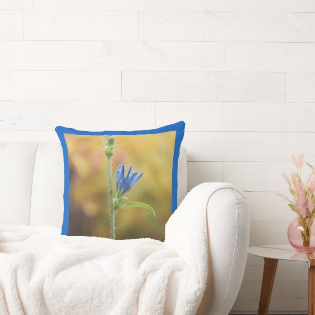 Blue Romantic Flower – Botanical Fantasy Boho Cushion (Couch)