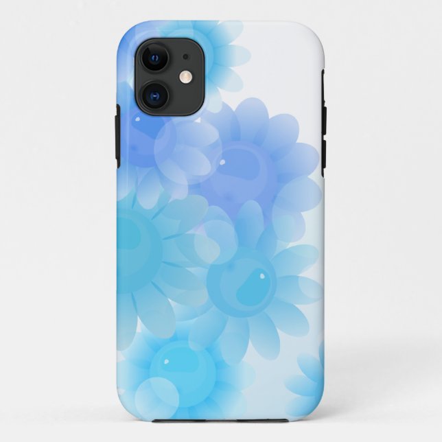 Blue romantic vintage flowers Case-Mate iPhone case (Back)