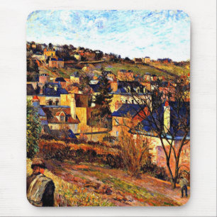 Blue Roofs of Rouen, Paul Gauguin painting Mouse Mat