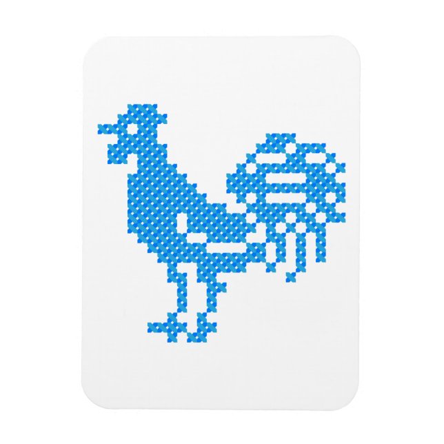 Blue Rooster Magnet (Vertical)