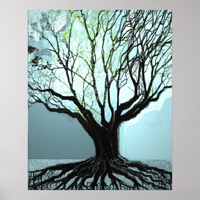 Blue Roots Lights Poster (Front)