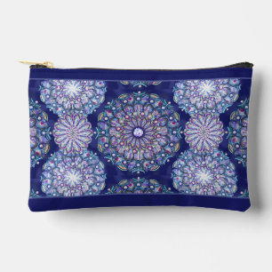 Blue Rosace Accessory Pouch