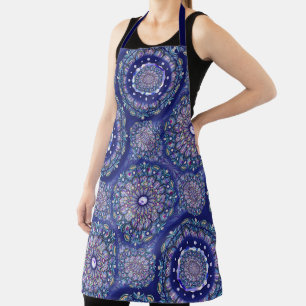 Blue Rosace Apron