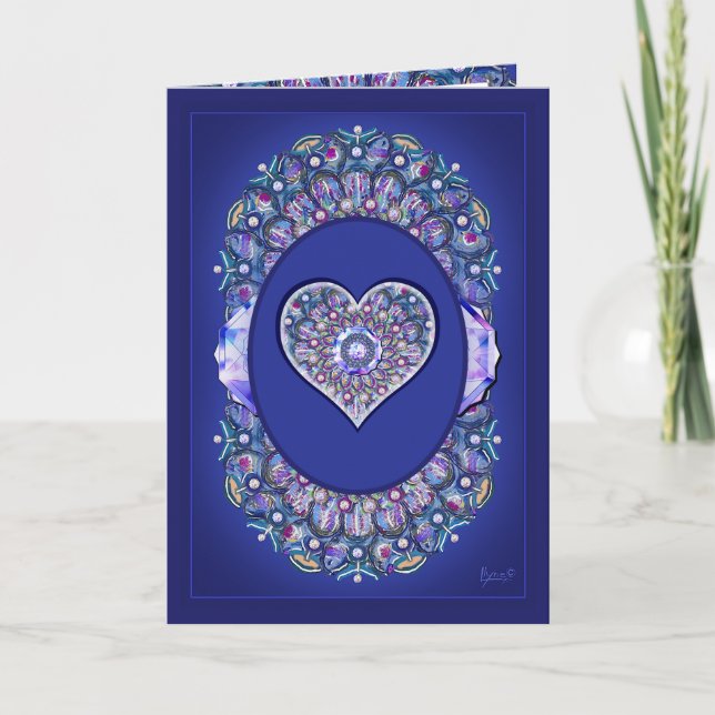 Blue Rosace Card (Front)