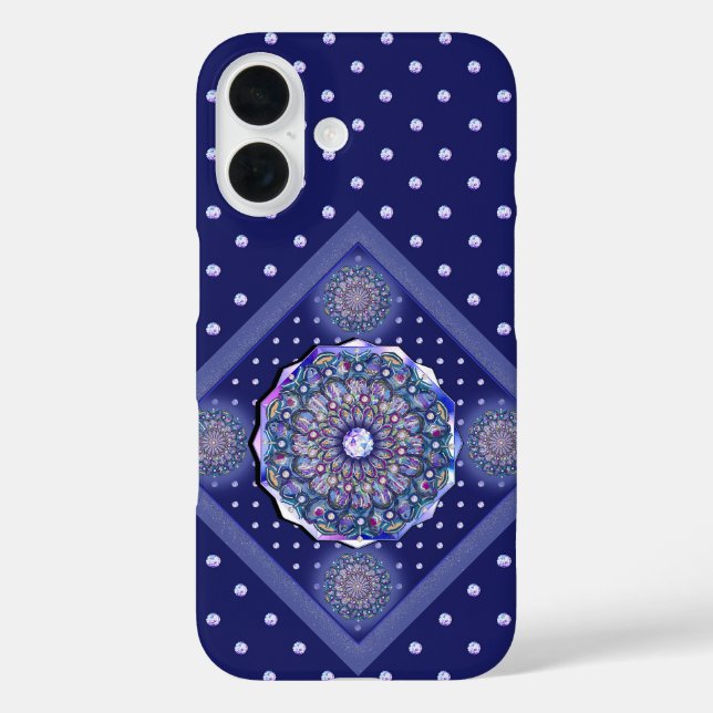 Blue rosace Case-Mate iPhone case (Back)