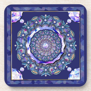 Blue Rosace Coaster