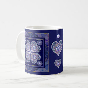 Blue Rosace Coffee Mug
