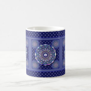 Blue Rosace Coffee Mug
