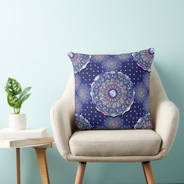 Blue Rosace  Cushion (Chair)